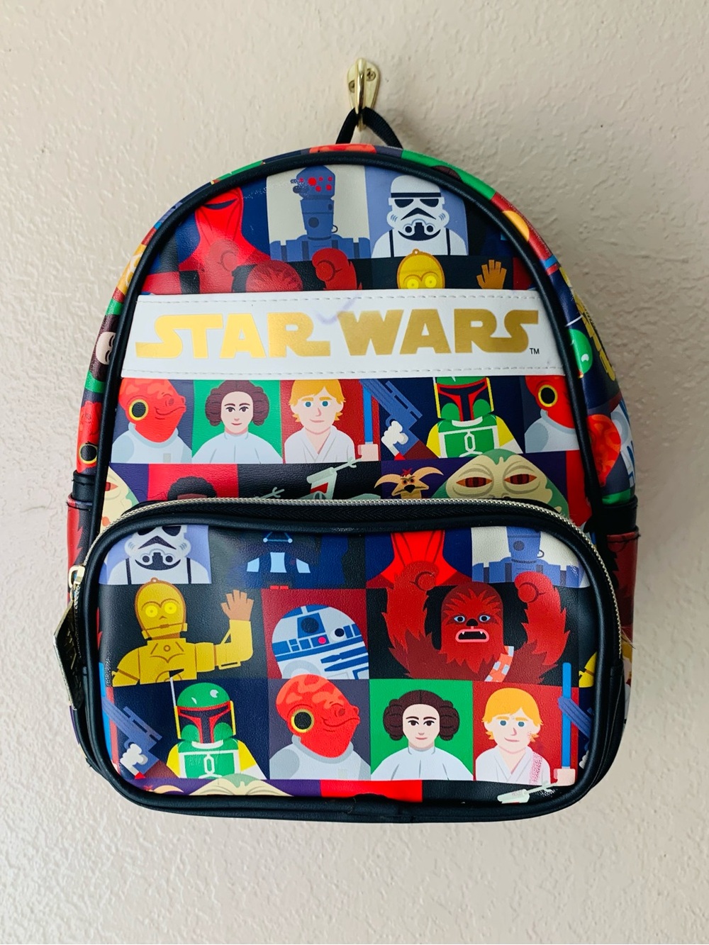 Star Wars Disney Colorful Characters Panel Iconic Figures Mini Backpack
